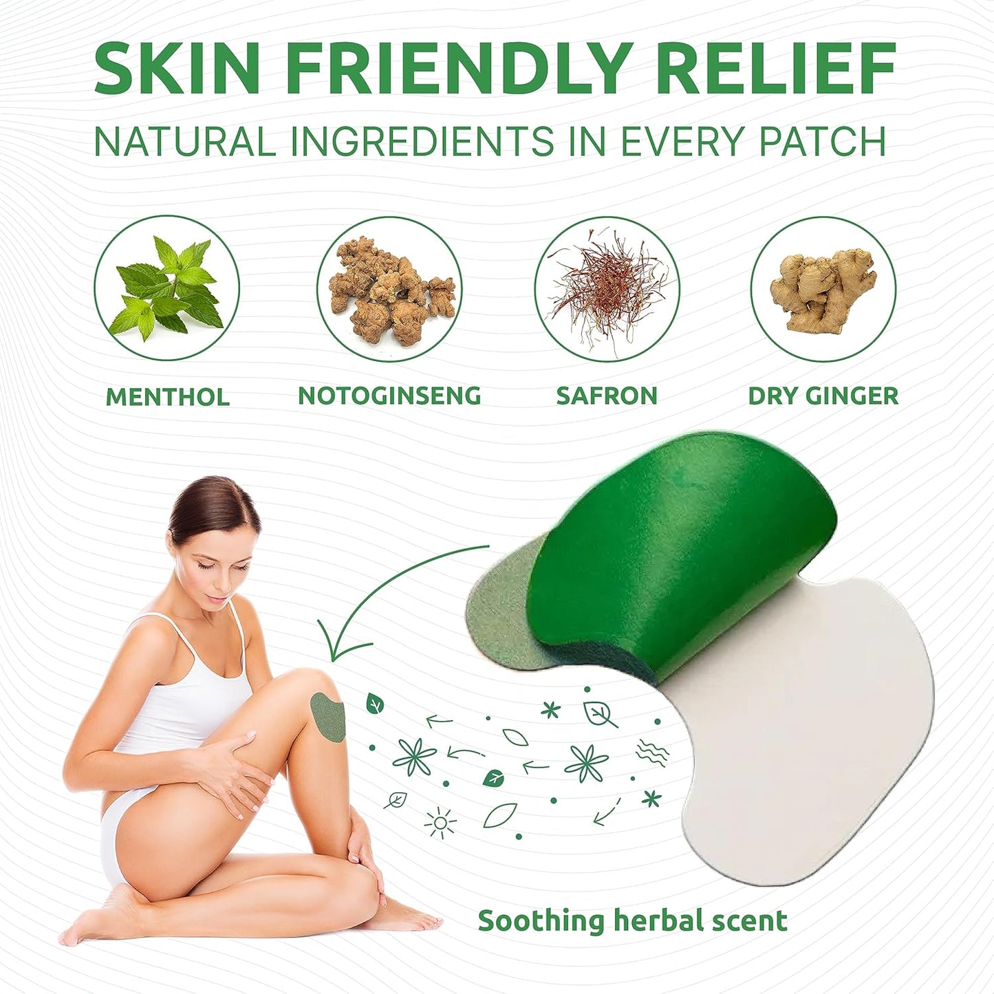 Knee Pain Relief Patch, Warming Herbal Plaster Pain Patches