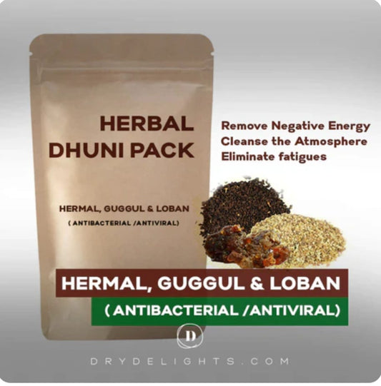 Herbal Dhuni Pack (Combination of Harmal, Guggul & Luban) A Natural Fumigation