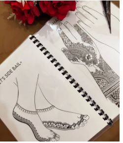 Mehndi Practice Book Henna By Fatima Practice book Learn Mehndi easily ( Practice Book with free mehndi)