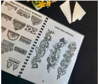 Mehndi Practice Book Henna By Fatima Practice book Learn Mehndi easily ( Practice Book with free mehndi)